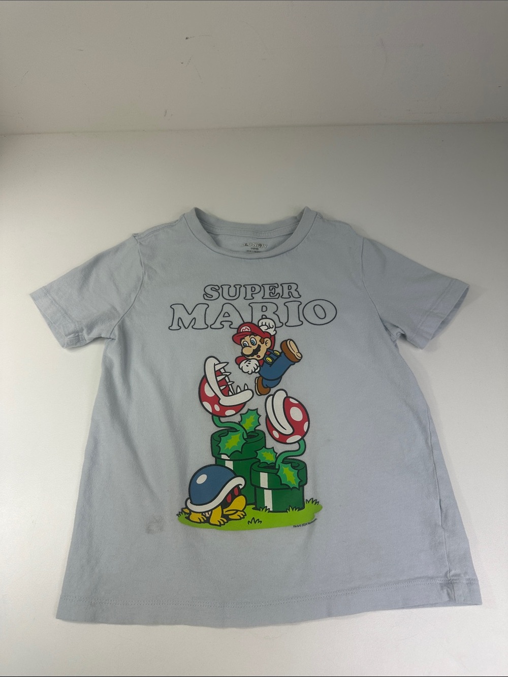 Old Navy Kids Super Mario Graphic T Shirt with Pipe and Piranha Plant Small 6-7